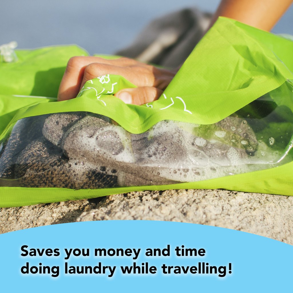 スクラバウォッシュバッグは世界最小の洗濯機。荷物を減らしたい旅行や